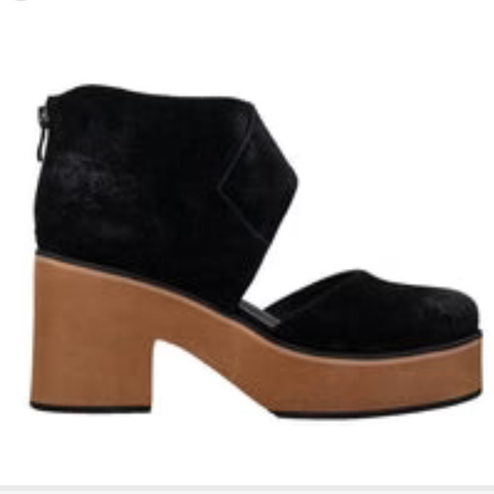 Antelope Iris Suede Wedge Chuck Heel Closed Toe Clogs 10 NWOB - Picture 5 of 13